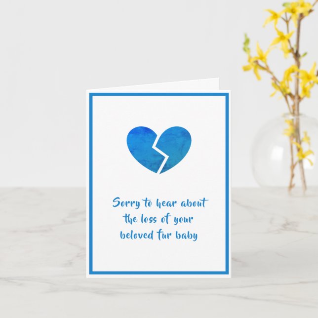 Hund Sympathy Card by dalDesignNZ Kort (Gul blomma)