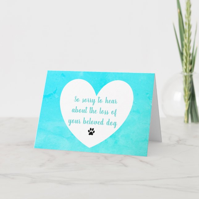 Hund Sympathy Card by dalDesignNZ Kort (Framsida)