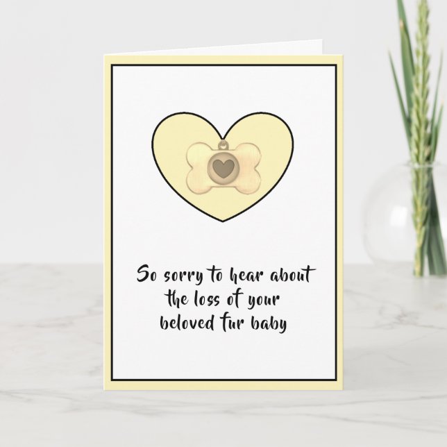 Hund Sympathy Card by dalDesignNZ Kort (Framsida)