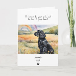 Hund Sympathy Card, eget namn. Pet-förlustkort Kort