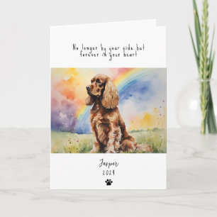 Hund Sympathy Card, eget namn. Pet-förlustkort Kort