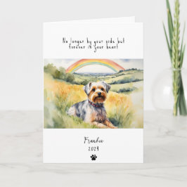 Hund Sympathy Card, eget namn. Pet-förlustkort Kort
