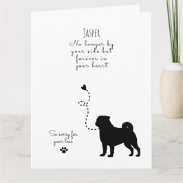 Hund Sympathy Card, eget namn. Pet Loss Kort