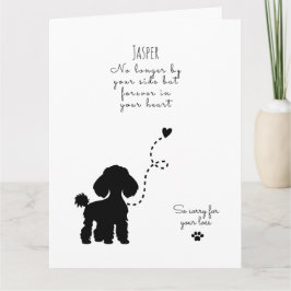Hund Sympathy Card, eget namn. Pet Loss Kort
