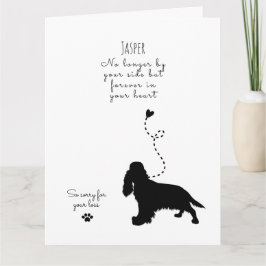 Hund Sympathy Card, eget namn. Pet Loss Kort
