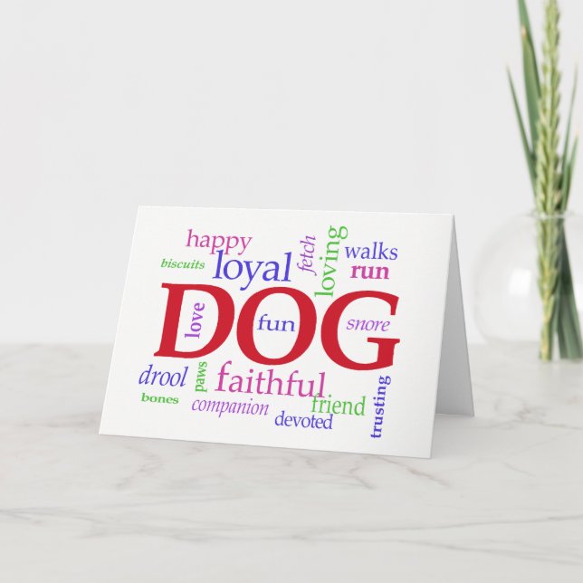 Hund Sympathy Card - i Loving Memory Kort (Framsida)
