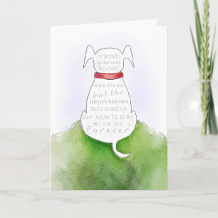 Hund Sympathy Card - Impression på våra hjärtan Kort