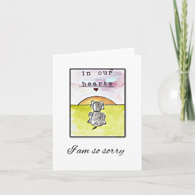 Hund Sympathy Card, Memorial, Bereavement Kort (Framsida)
