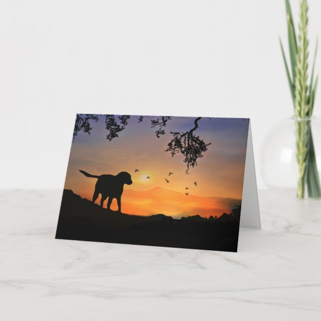 Hund Sympathy Card with Labrador Retriever Kort (Framsida)