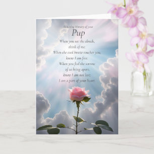 Hund Sympathy Loss Memorial med Dikt Kort