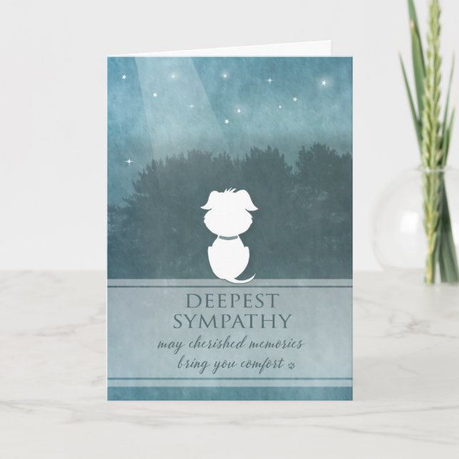 Hund Sympathy Teal Chervey Memories ger komfort Kort (Framsida)