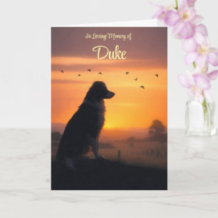 Hund Sympati Anpassat Namn Silhuett Hund Kort