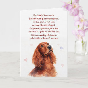 Hund Sympati Irsk Setter Andlig Himmel Dikt Kort