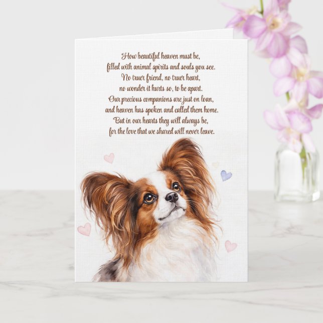Hund Sympati Papillon Hund Fjäril Hund Kort (Orkide)