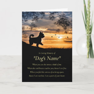 Hund Sympati Yorkie Yorkshire Terrier Anpassat Nam Kort