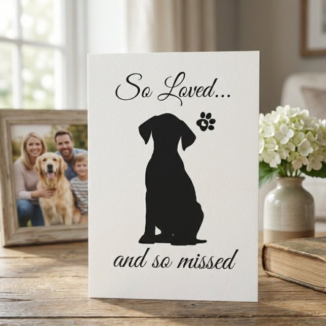 Hund Sympatikort Utskriftbart - Direkt Nedladdning Inbjudningar (Dog Sympathy Card Printable - Instant Download for Pet Loss & Condolences )