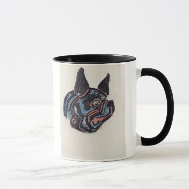 Hund T35228 (pastell på papper) Mugg (Höger)