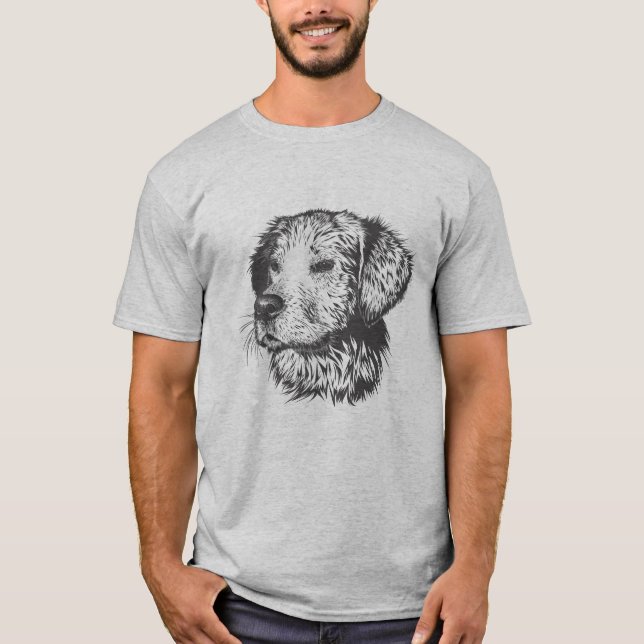 Hund T-Shirt Anpassningsbar för människa (Framsida)