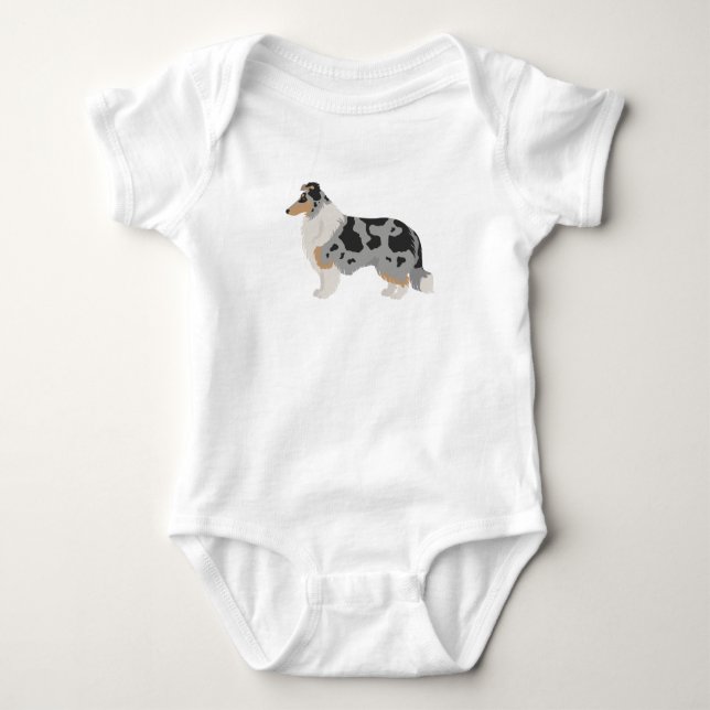 Hund T-Shirt Baby Bodykostym (Framsida)