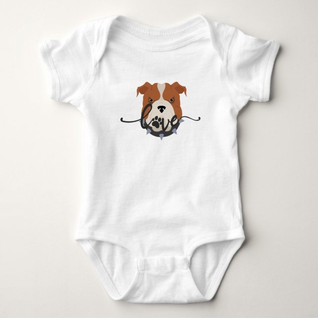 Hund T-Shirt Baby Bodykostym (Framsida)