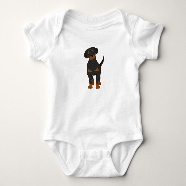 Hund T-Shirt Baby Bodykostym (Framsida)