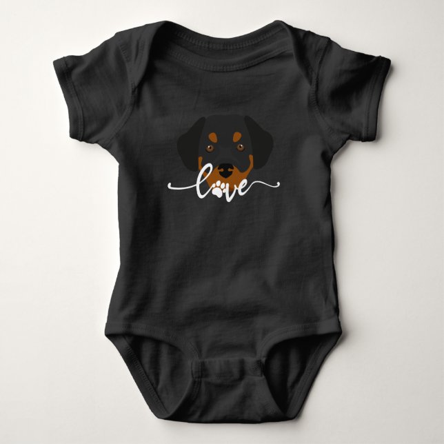 Hund T-Shirt Baby Bodykostym (Framsida)