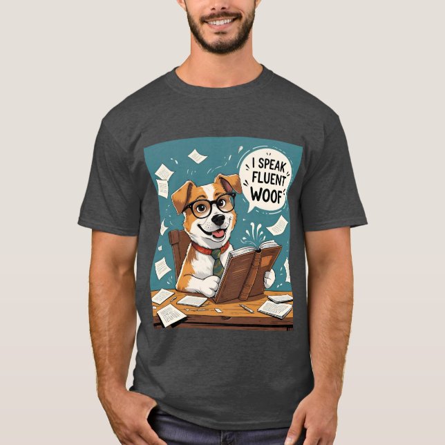 Hund T-Shirt - jag talar flytande trä - Kärtföräld (Framsida)