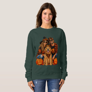 Hund T-shirt Retro Golden Retriever Halloween