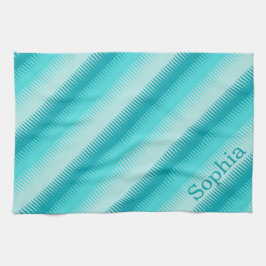 Hund tandakakakablått grönt mönster eget namn kökshandduk