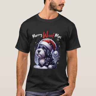 Hund tar hand om julafton manar Jultomten Kvinnor T Shirt