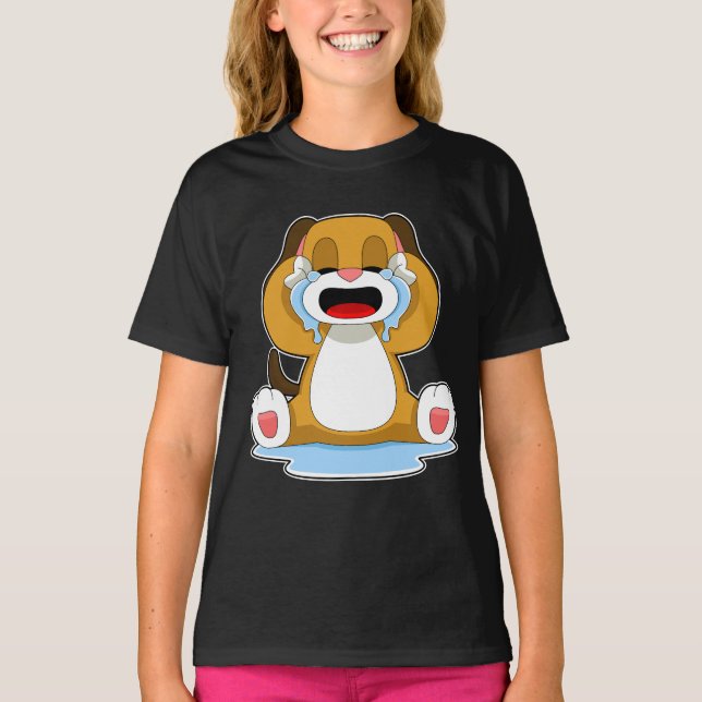 Hund Tår T Shirt (Framsida)