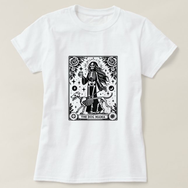Hund Tarot Dog Walker T Shirt (Design framsida)