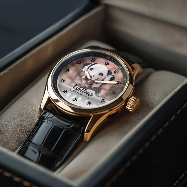 Hund Tass avtryck Anpassningsbar Foto Armbandsur (Inspiration mockup (not actual product))