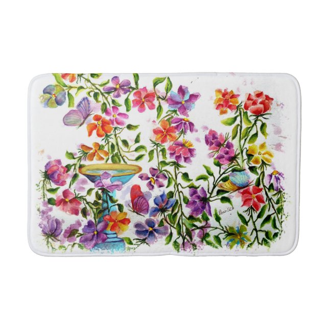 HUND TASS AVTRYCK BIRD BATH BADRUMSMATTA (Framsidan)