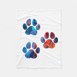 HUND TASS AVTRYCK - BLÄCK i VATTEN Fleecefilt