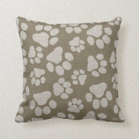 Hund Tass avtryck| Faux Burlap Stil