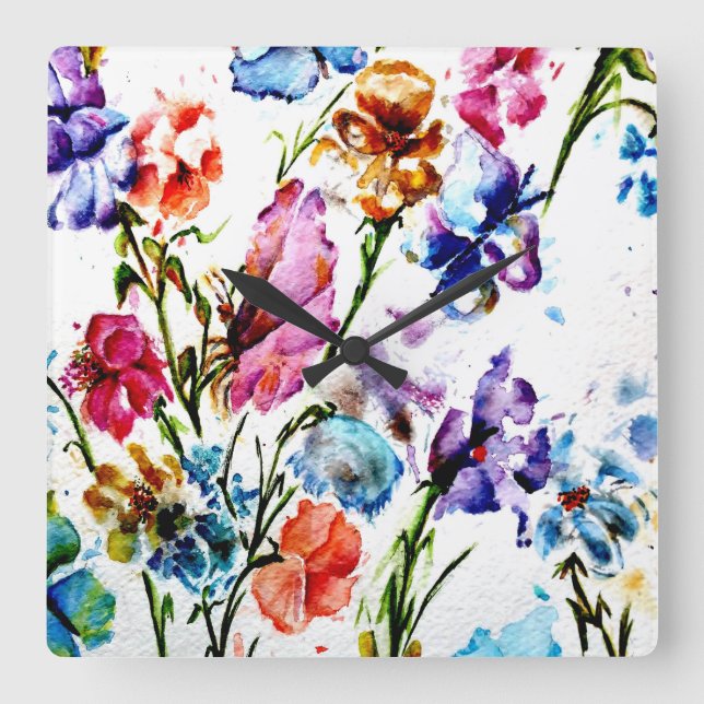 HUND TASS AVTRYCK FYRKANTIG KLOCKA (Framsida)