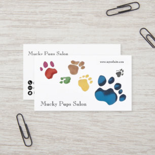 Hund Tass avtryck Grooming Colorful Visitkort