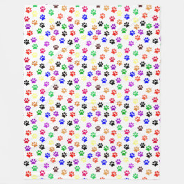 Hund Tass avtryck med Färg Cute Fleecefilt