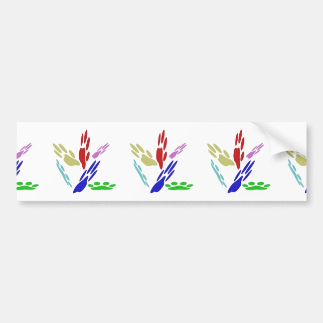 Hund Tass avtryck med Polka dots Bildekal (Framsidan)