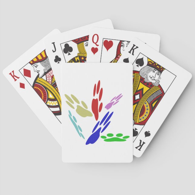 Hund Tass avtryck med Polka dots Casinokort (Baksidan)