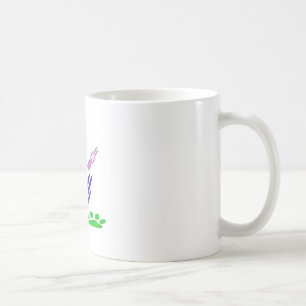 Hund Tass avtryck med Polka dots Kaffemugg