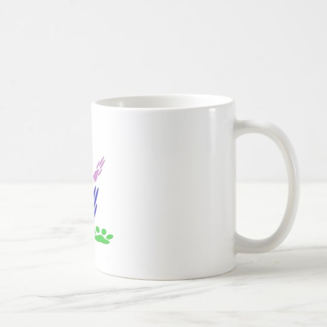 Hund Tass avtryck med Polka dots Kaffemugg (Höger)