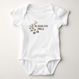 Hund Tass avtryck med text T Shirt