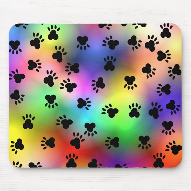 Hund Tass avtryck Mousepad Musmatta (Framsidan)