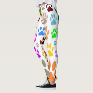 Hund Tass avtryck över Leggings