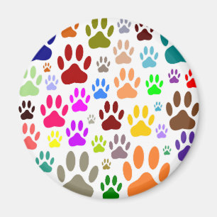 Hund Tass avtryck över Magnet