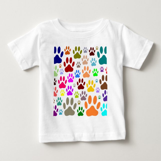 Hund Tass avtryck över Tee Shirt (Framsida)