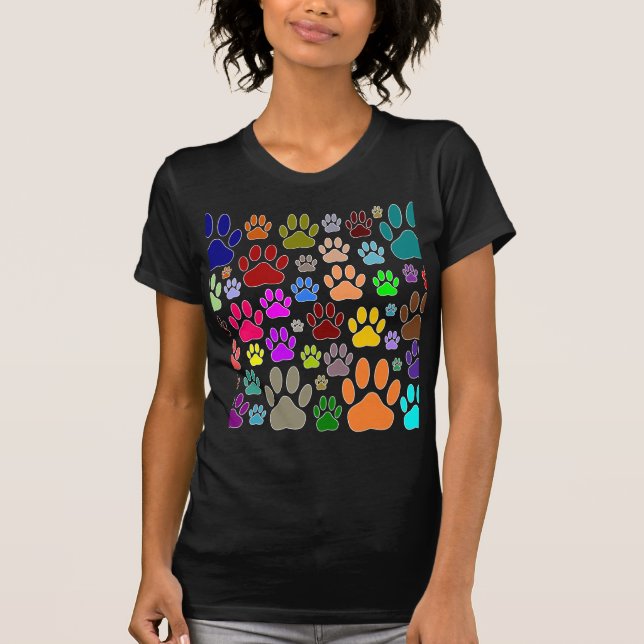 Hund Tass avtryck över Tee Shirt (Framsida)