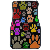 Hund Tass avtryck på svart bakgrund